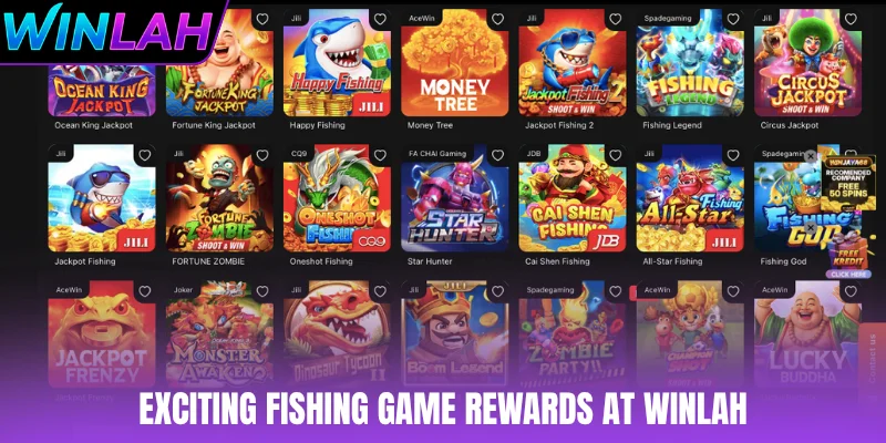 Exciting fishing game rewards at WINLAH