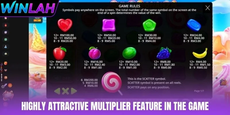 Highly attractive multiplier feature in the game