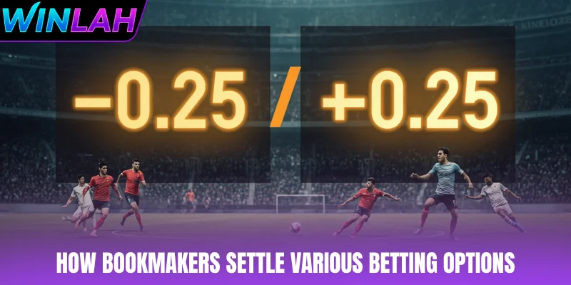 How bookmakers settle various betting options
