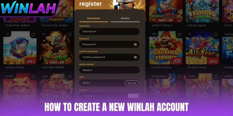 How to create a new WINLAH account
