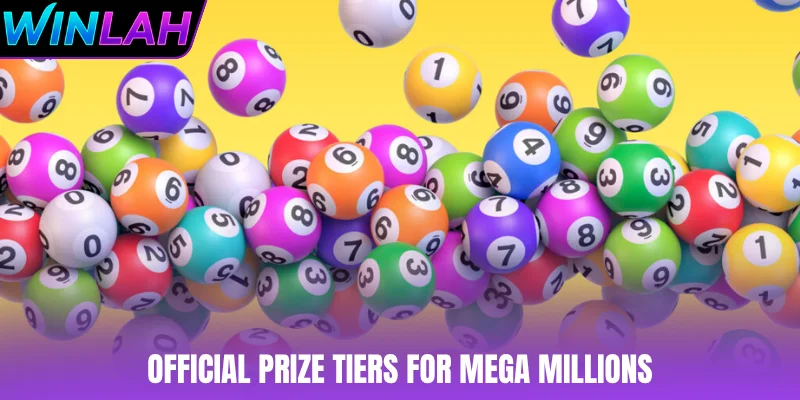 Official prize tiers for Mega Millions