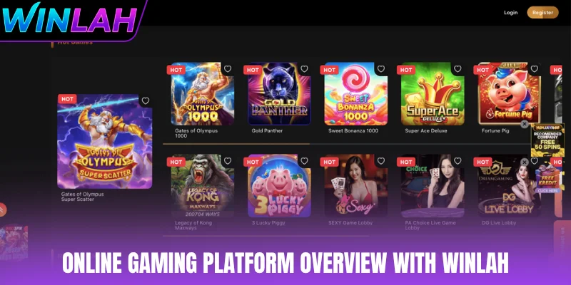 Online gaming platform overview with WINLAH
