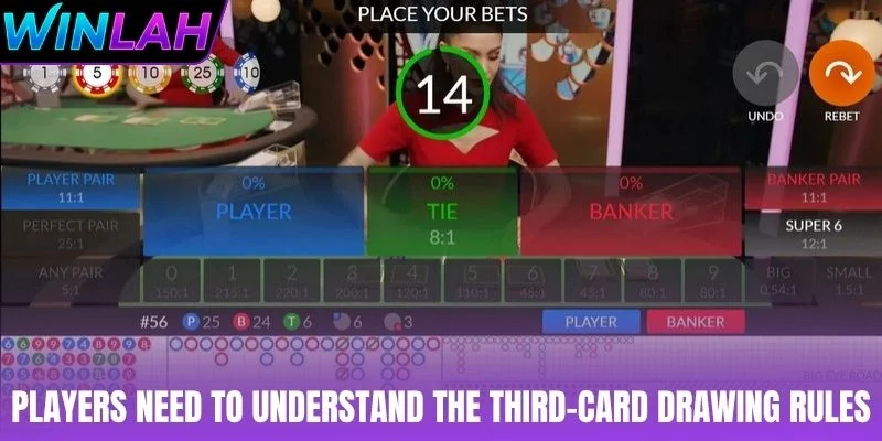 Players need to understand the third-card drawing rules