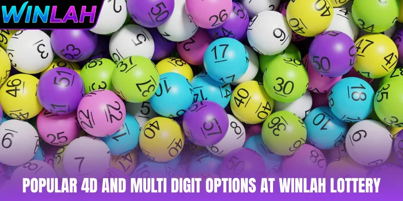 Popular 4D and multi digit options at WINLAH lottery