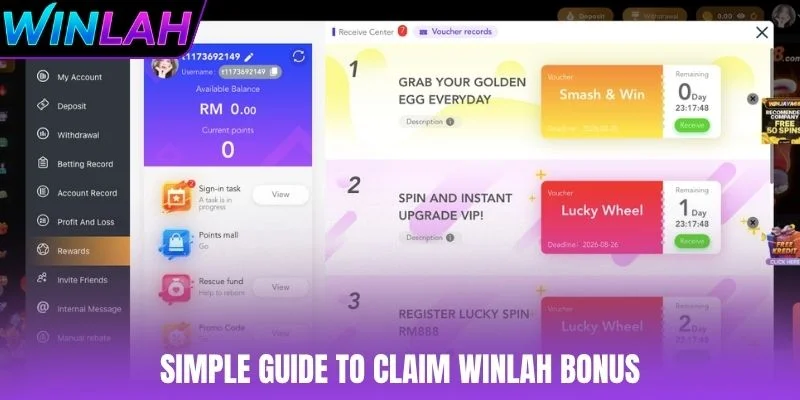 Simple guide to claim WINLAH bonus