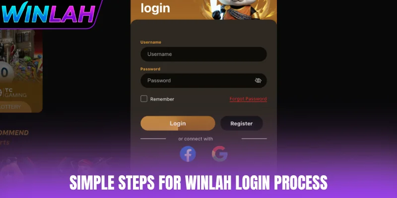 Simple steps for WINLAH login process