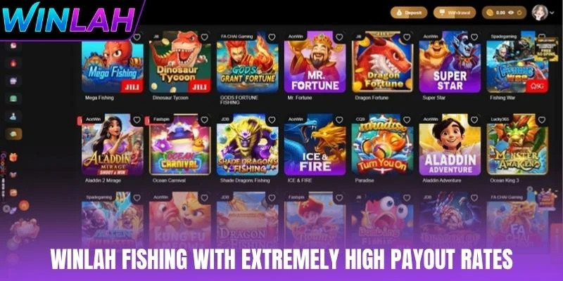 Winlah Fishing with extremely high payout rates
