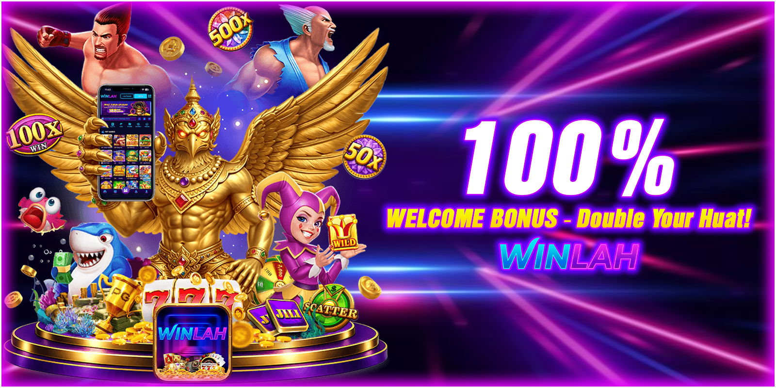 WINLAH game platform banner
