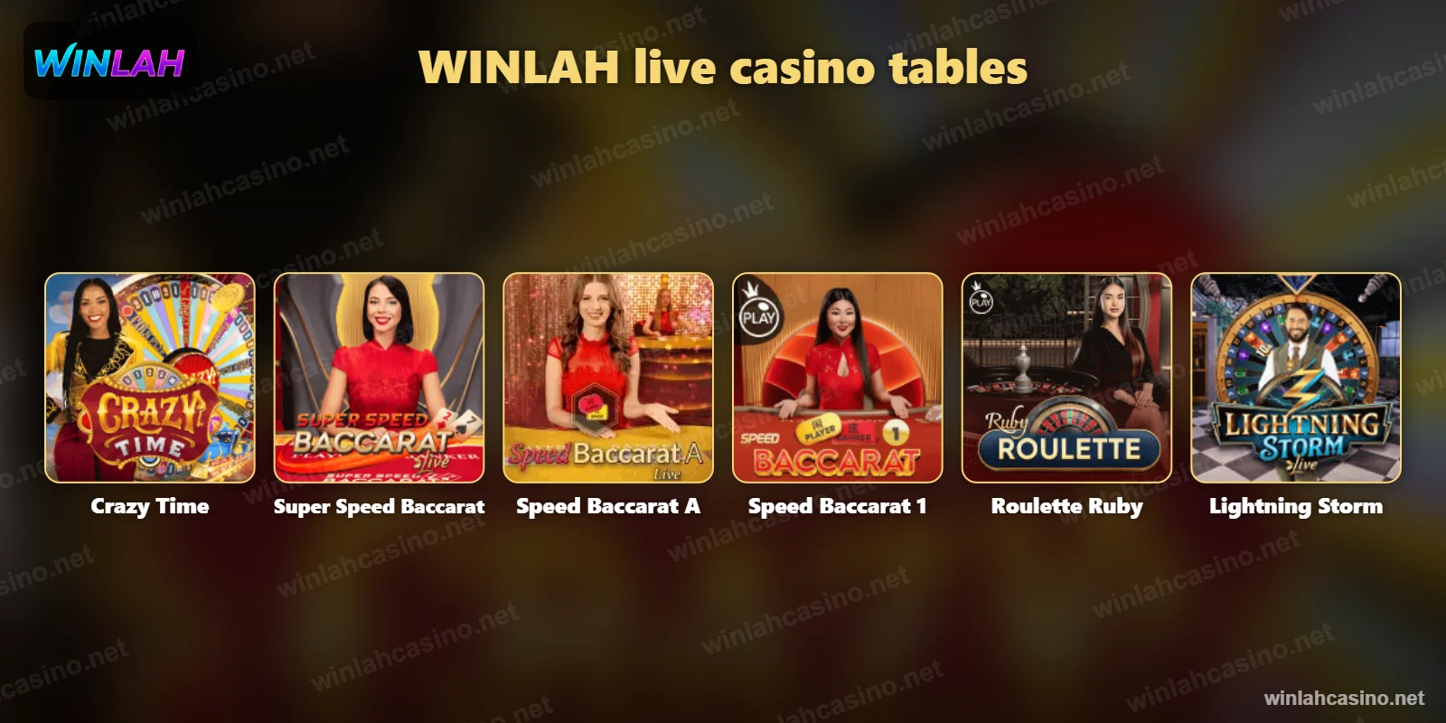 Meja langsung WINLAH – Crazy Time, Super Speed Baccarat, Speed Baccarat dan Roulette Ruby