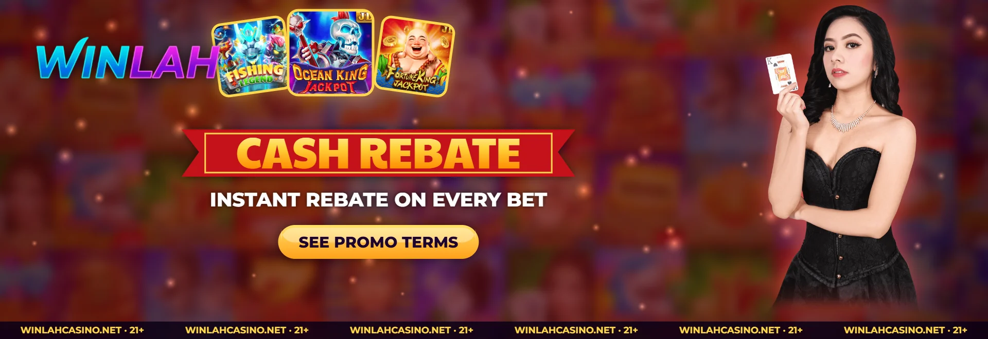 WINLAH instant cash rebate on every bet