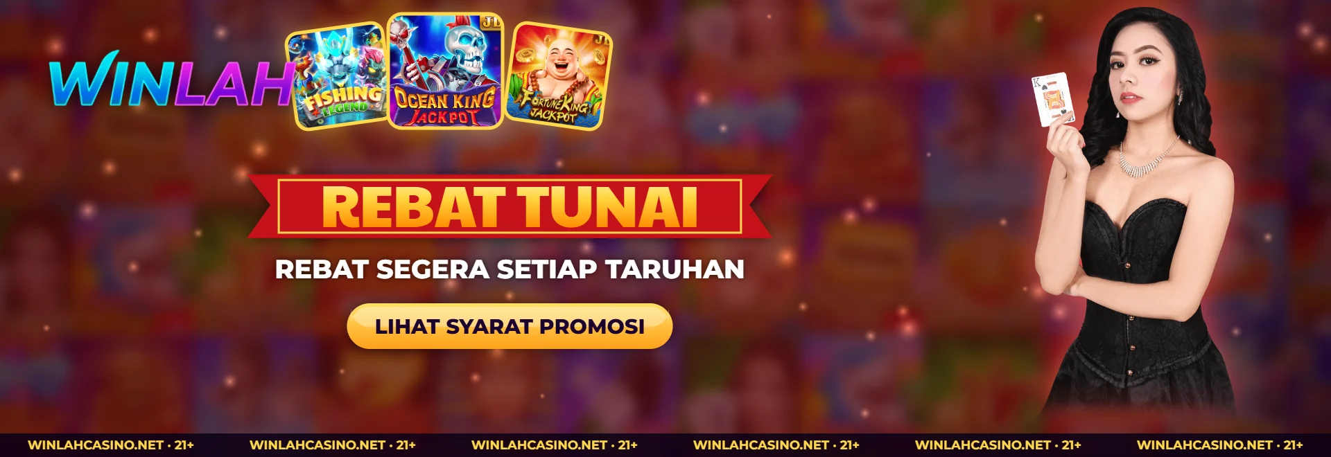Rebat tunai segera WINLAH untuk setiap taruhan